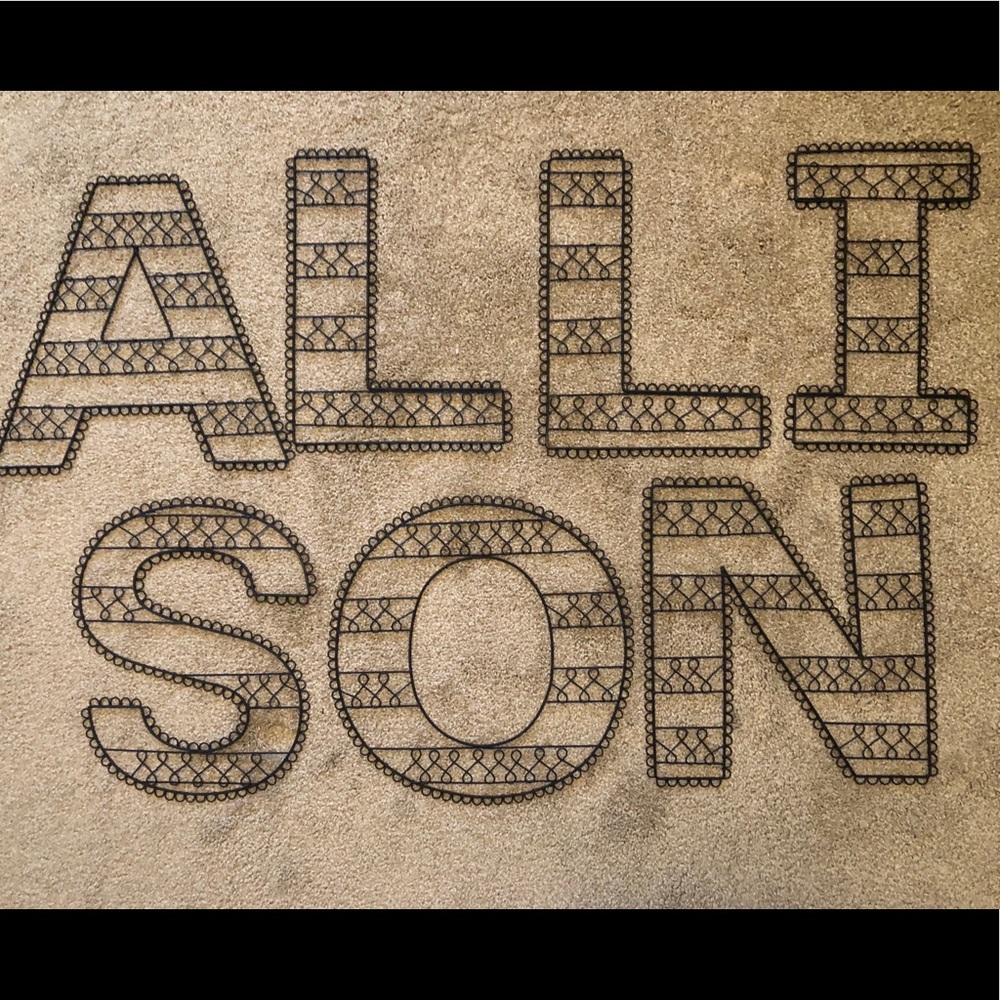 PotteryBarn ALLISON letters